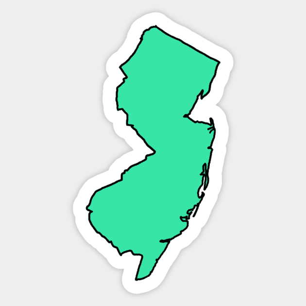 New Jersey - Mint Sticker by loudestkitten